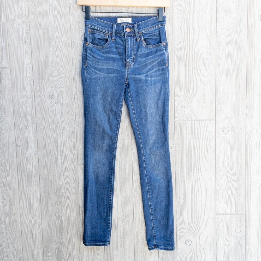 Madewell Skinny Jeans Womens 23 Blue High Rise 9" Classic Minimalist Casual